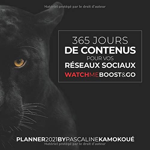 365 JOURS DE CONTENUS POUR VOS RÉSEAUX SOCIAUX - PLANNER 2021 WATCH ME BOOST & GO: CALENDRIER EDITORIAL SOCIAL MEDIA