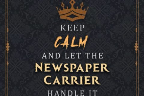 Newspaper Carrier Notebook Planner - Keep Calm And Let The Newspaper Carrier Handle It Job Title Working Cover Journal: Business, Hour, Life, Over 100 ... List, A5, 6x9 inch, Happy, 5.24 x 22.86 cm