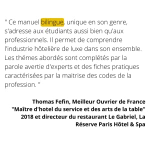 Un livre bilingue de référence sur le secteur de l’hôtellerie-restauration de luxe