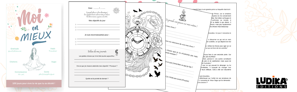 Carnet de gratitude et de développement personnel pour atteindre ses objectifs !