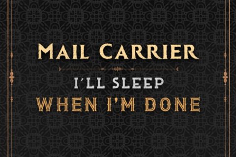 Mail Carrier I'll Sleep When I'm Done Notebook Job Title Working Cover Lined Journal: Monthly, 21.59 x 27.94 cm, Gym, PocketPlanner, Work List, Bill, A4, 110 Pages, 8.5 x 11 inch, Planning